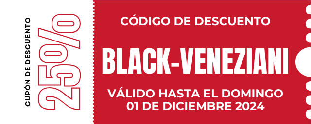 Cupón Black Friday Extendido 2024 - Veneziani ES
